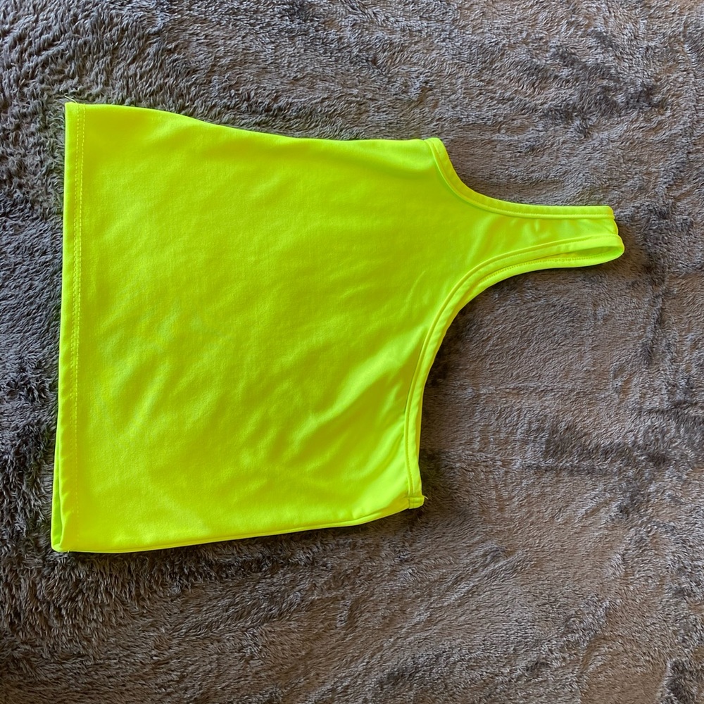 One sleeve neon crop top